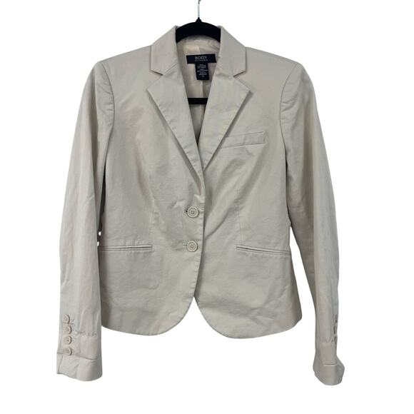Y2K Body by Victoria Victoria's Secret Button Front Beige Blazer Jacket Womens 6 - Picture 1 of 4